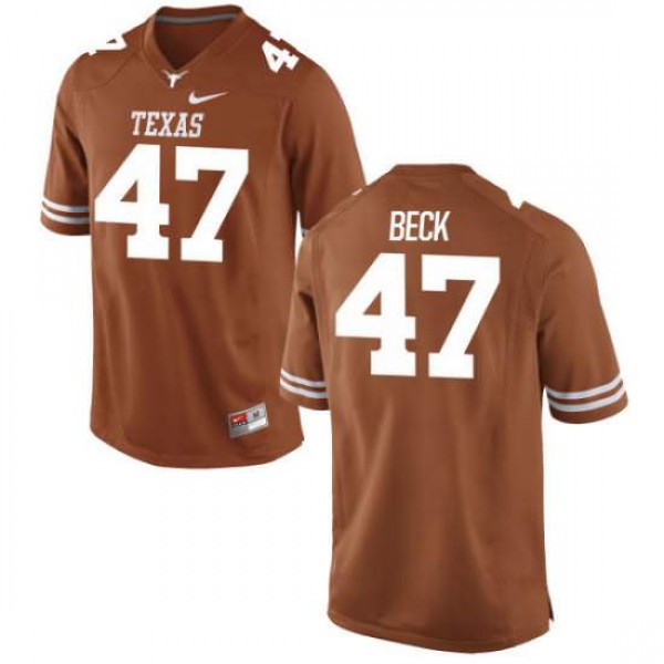 Mens Texas Longhorns #47 Andrew Beck Game Football Jersey Orange